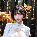 紅葉とタートルネック 8枚目