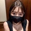 黒マスク女子 2枚目