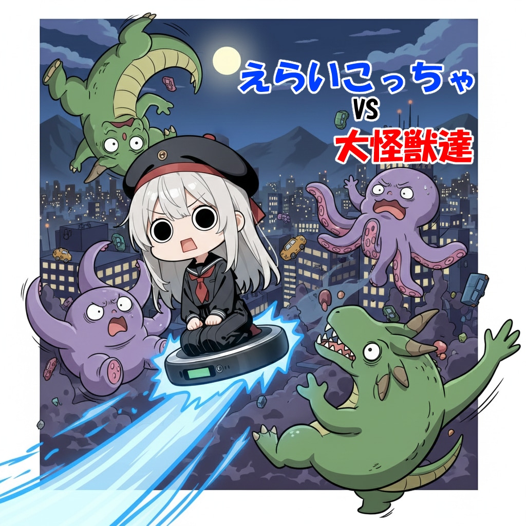 怪獣たちも最速で大掃除してしまいよったえらいこっちゃ嬢