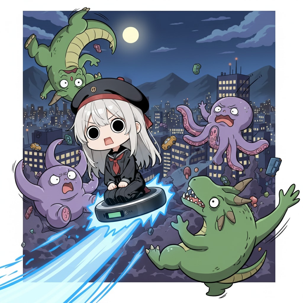 怪獣たちも最速で大掃除してしまいよったえらいこっちゃ嬢