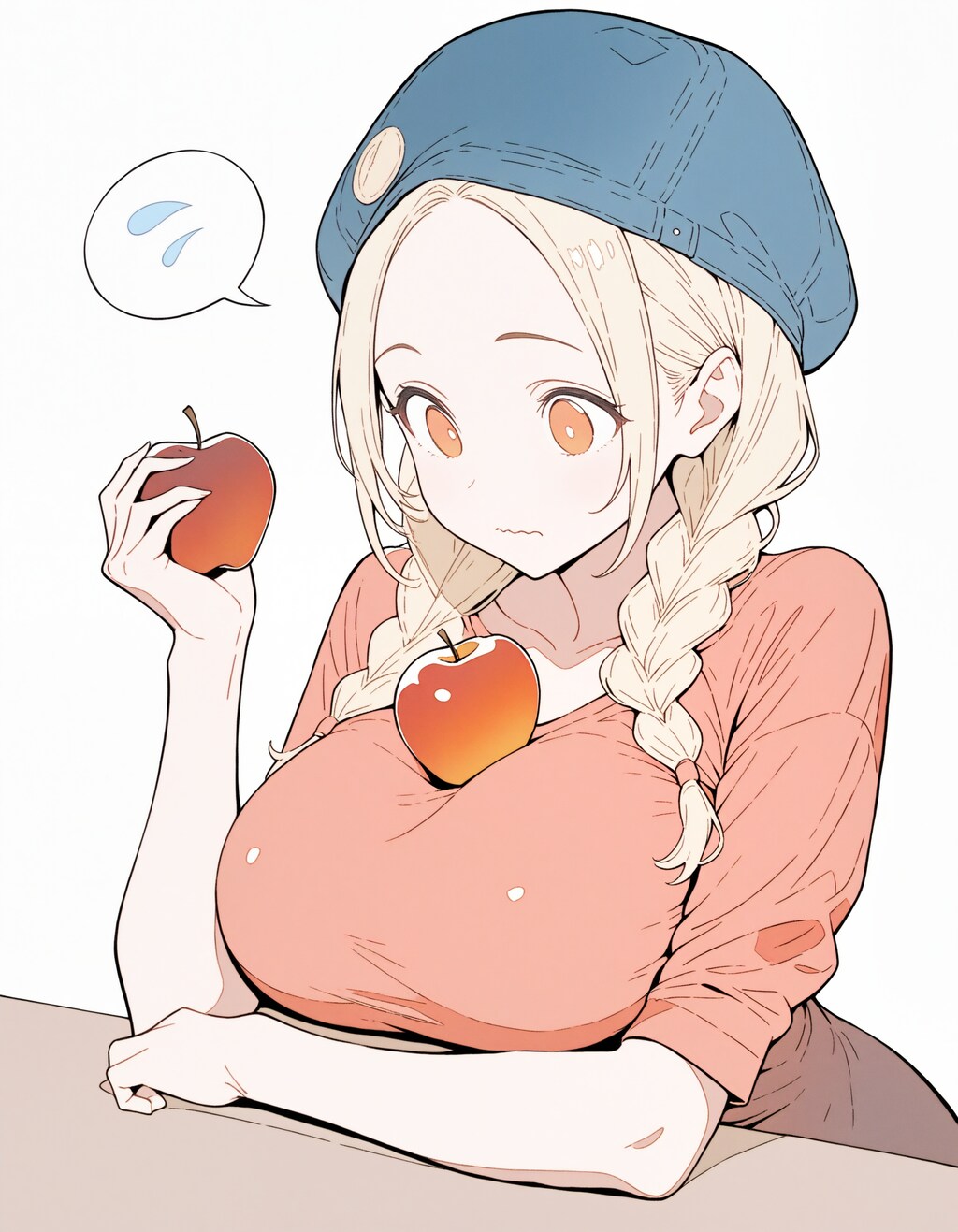 リンゴを載せた姉さんXL