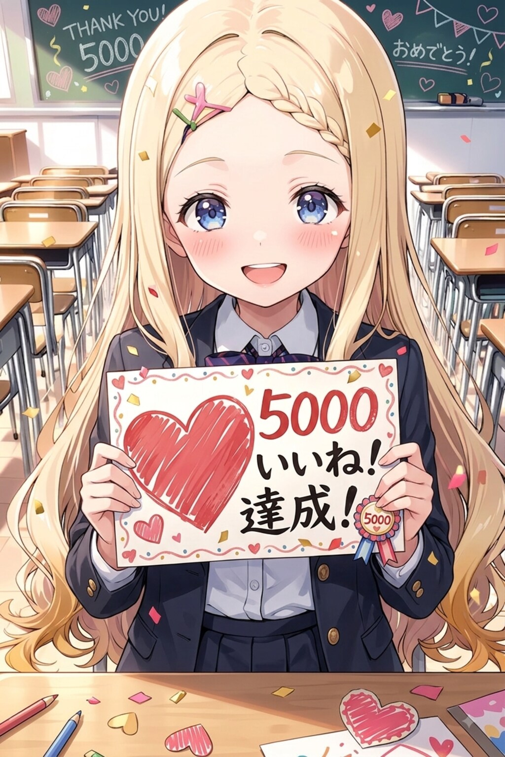5000いいね達成！
