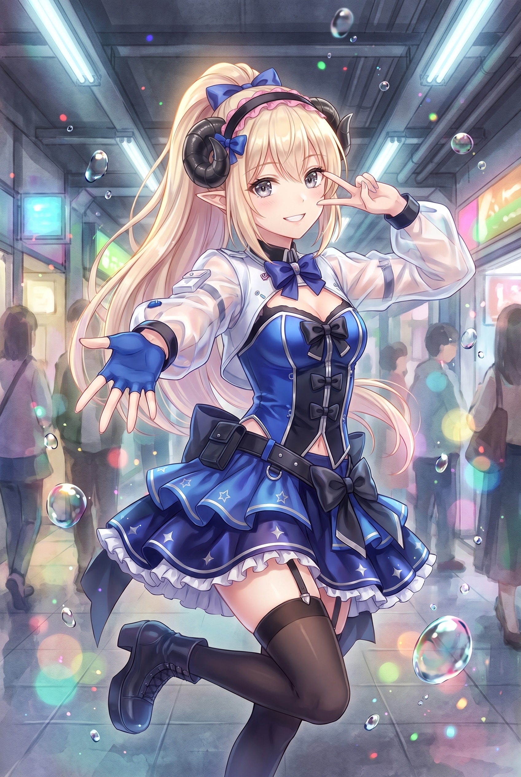 蒼星躍動の魔角姫 | の人気AIイラスト・グラビア