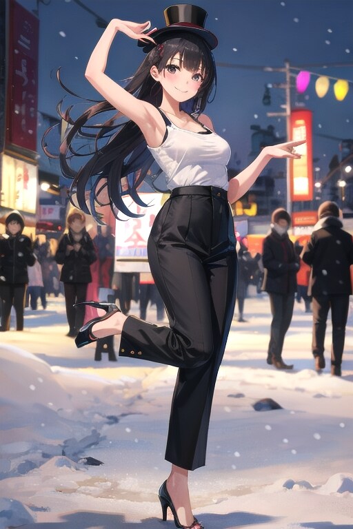 かっこかわいいダンサー白鳥英美梨　さっぽろ雪まつりで、ダンス！