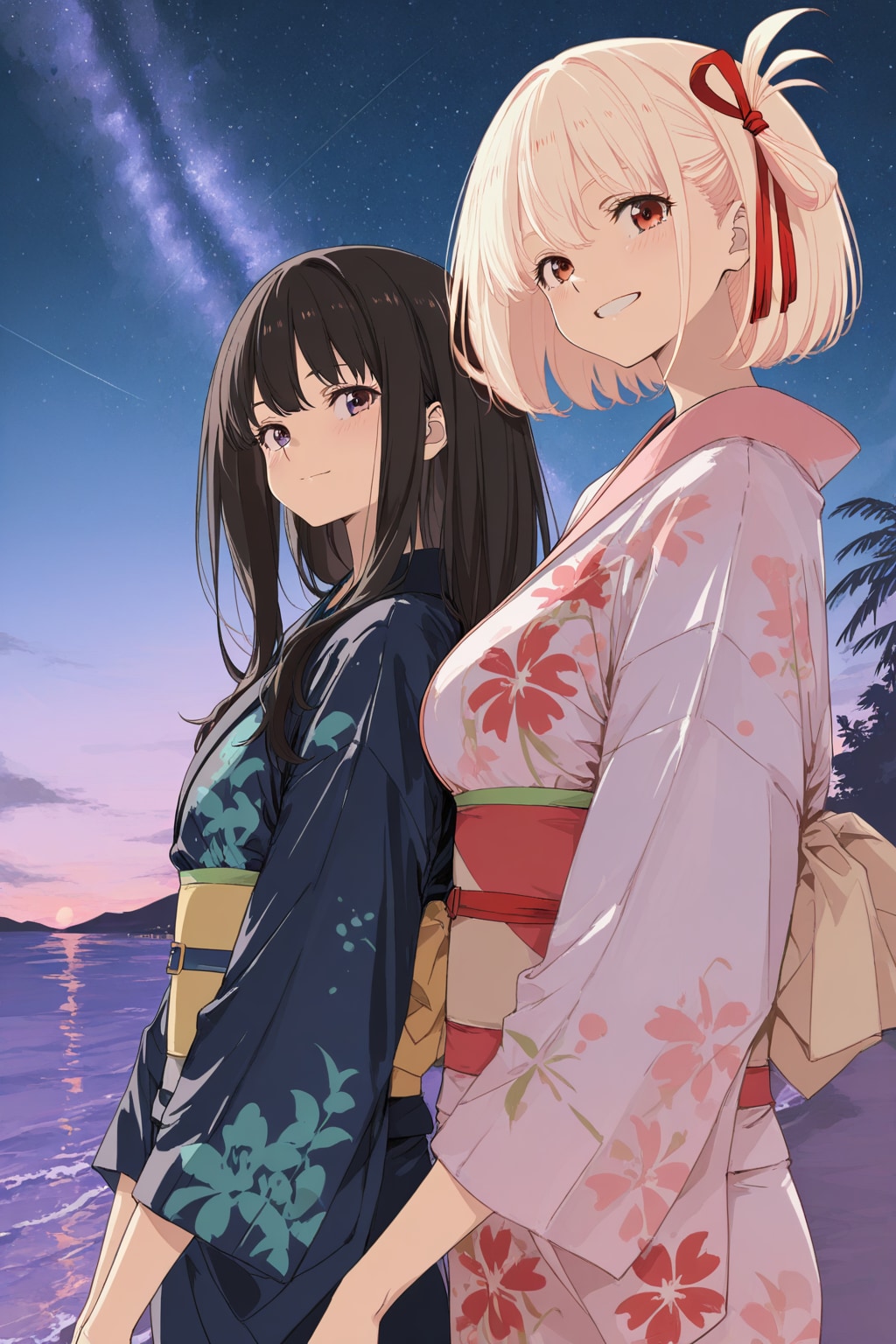 星空の下の二人