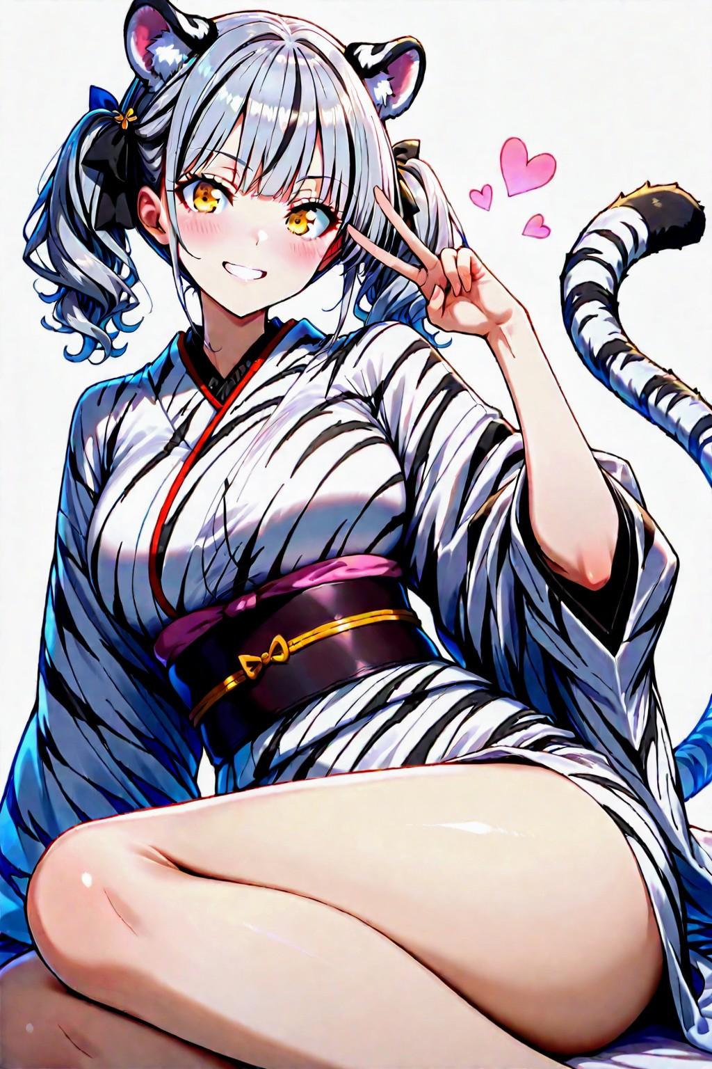 ホワイトタイガー🐯な、お姉やん | の人気AIイラスト・グラビア