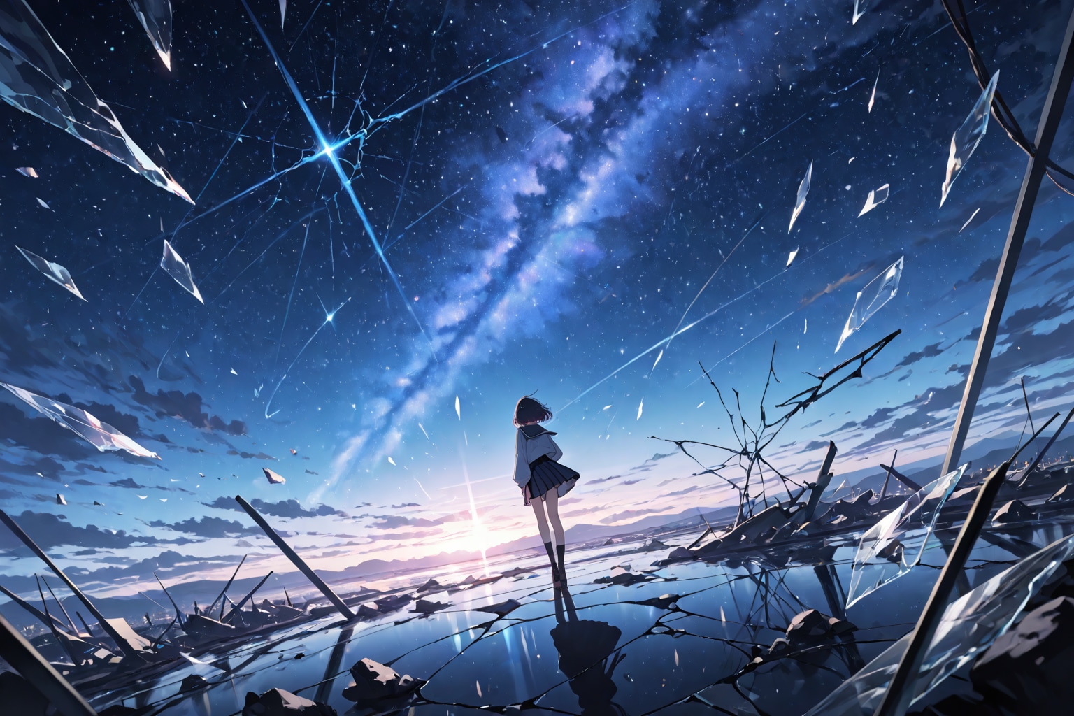 割れる