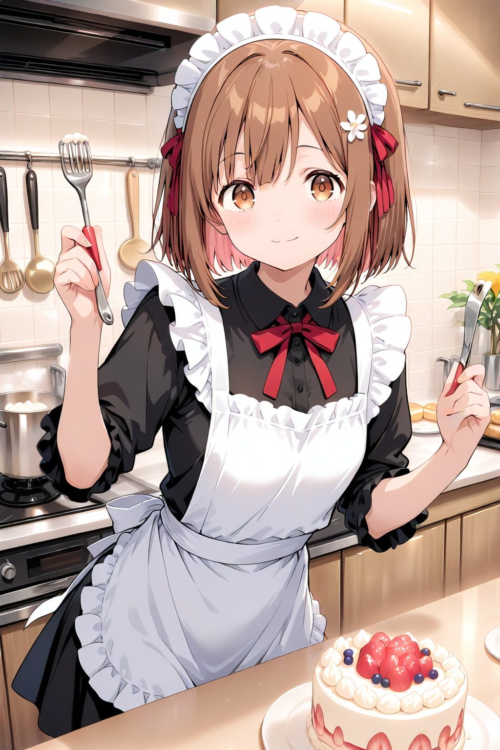 男の娘がケーキを作る | の人気AIイラスト・グラビア