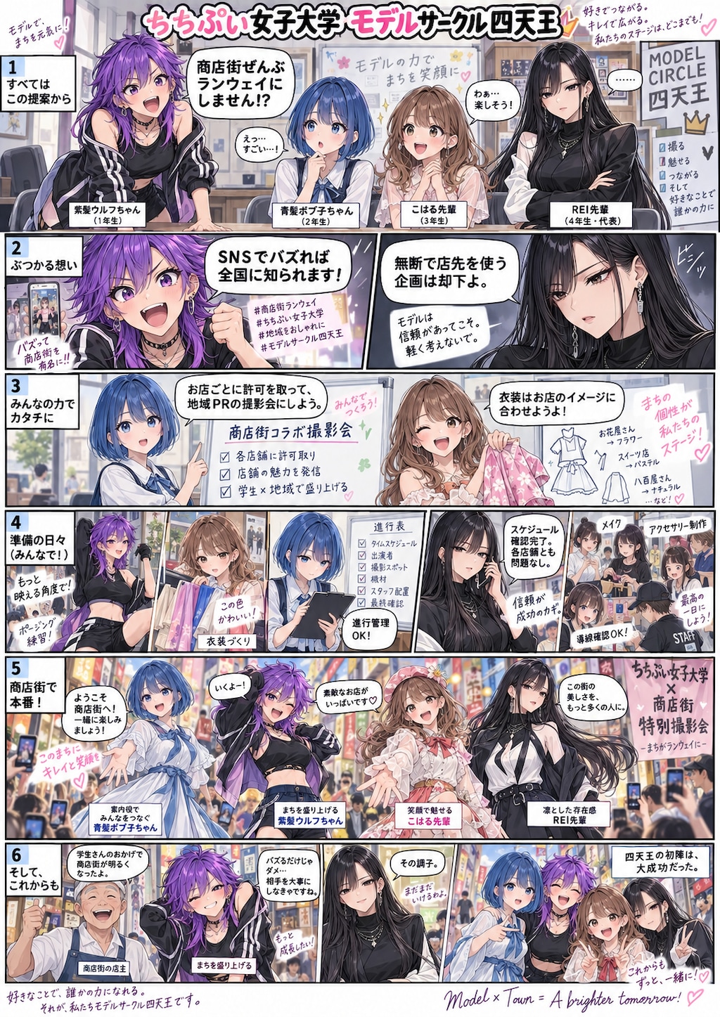 ちちぷい女子大学 モデルサークル四天王