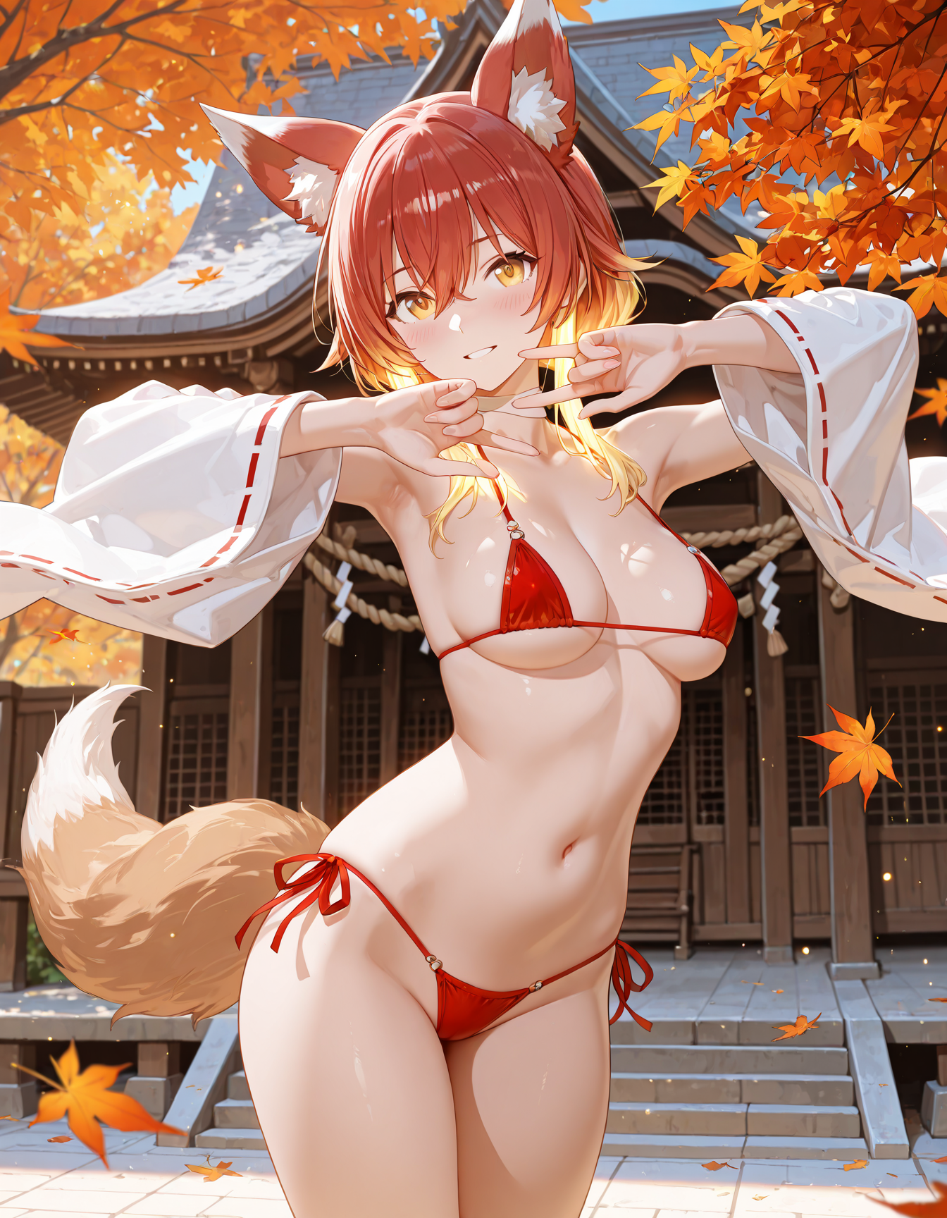 狐巫女　マイクロビキニバージョン
