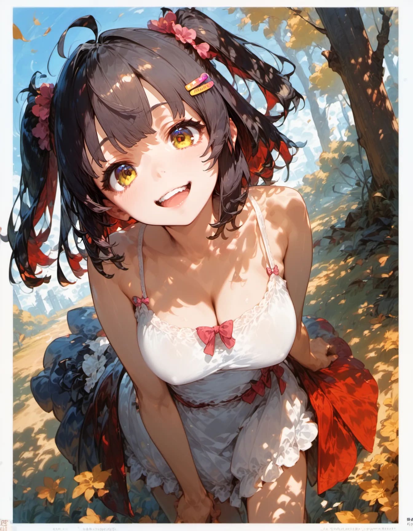 Sunlit Smile in the Forest