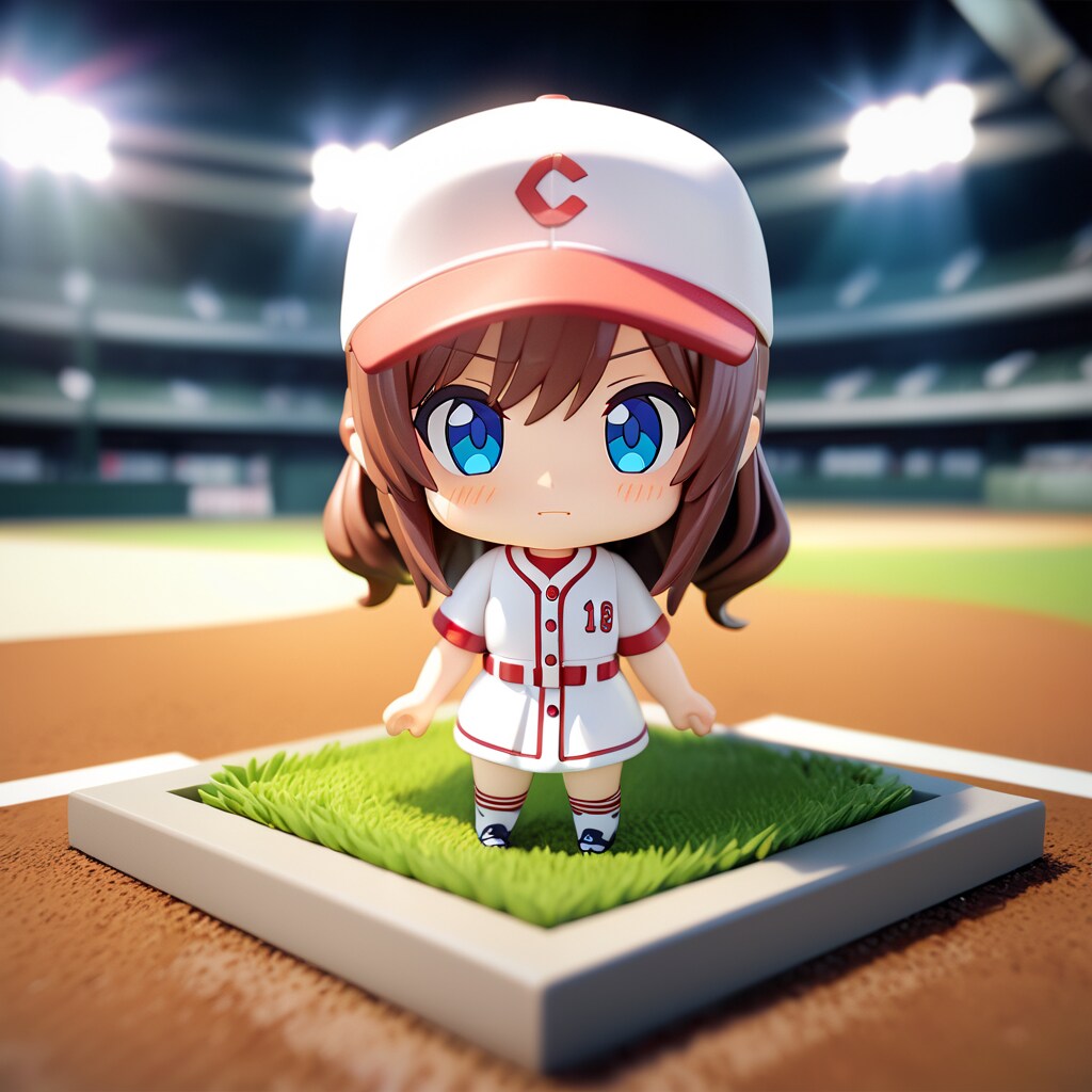 ねんどろいど風の野球ガール