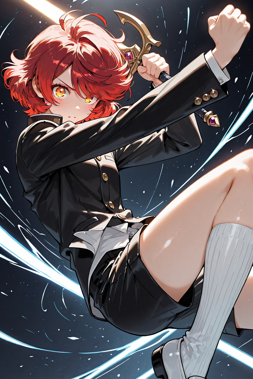 赤髪の少年剣士