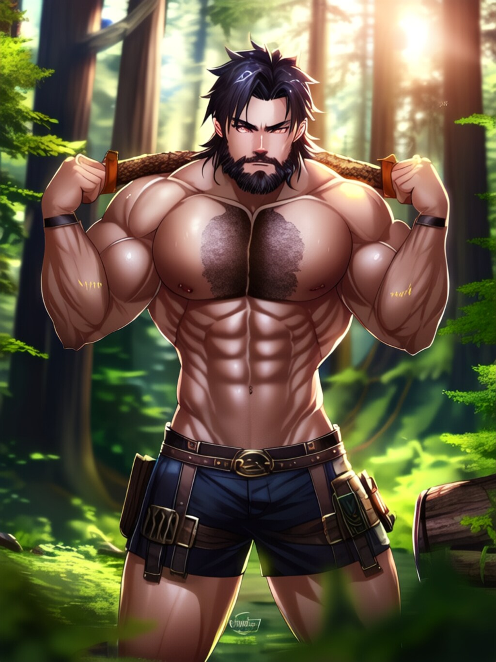 エルフェアルの木を伐採する木こり達