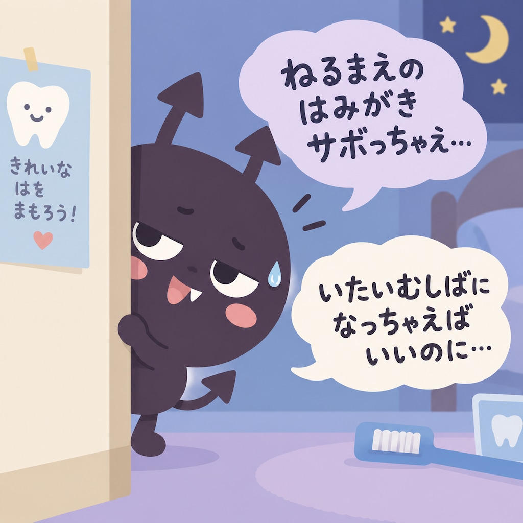 壁から見ているむしばのばいきんシリーズ
