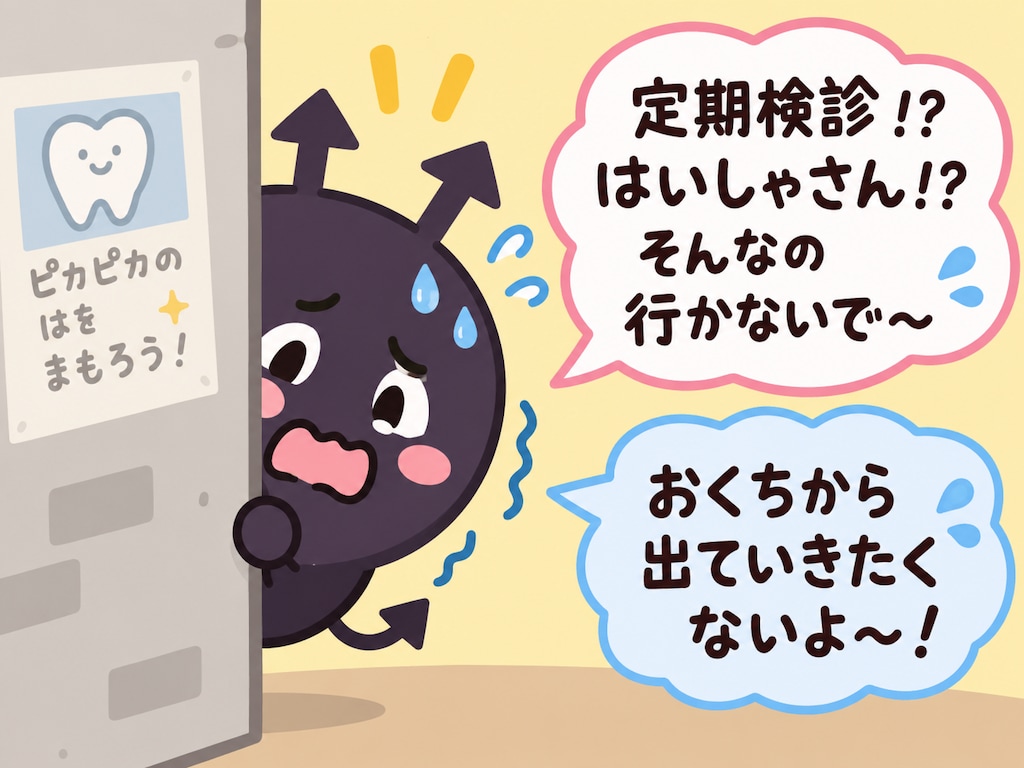 壁から見ているむしばのばいきんシリーズ