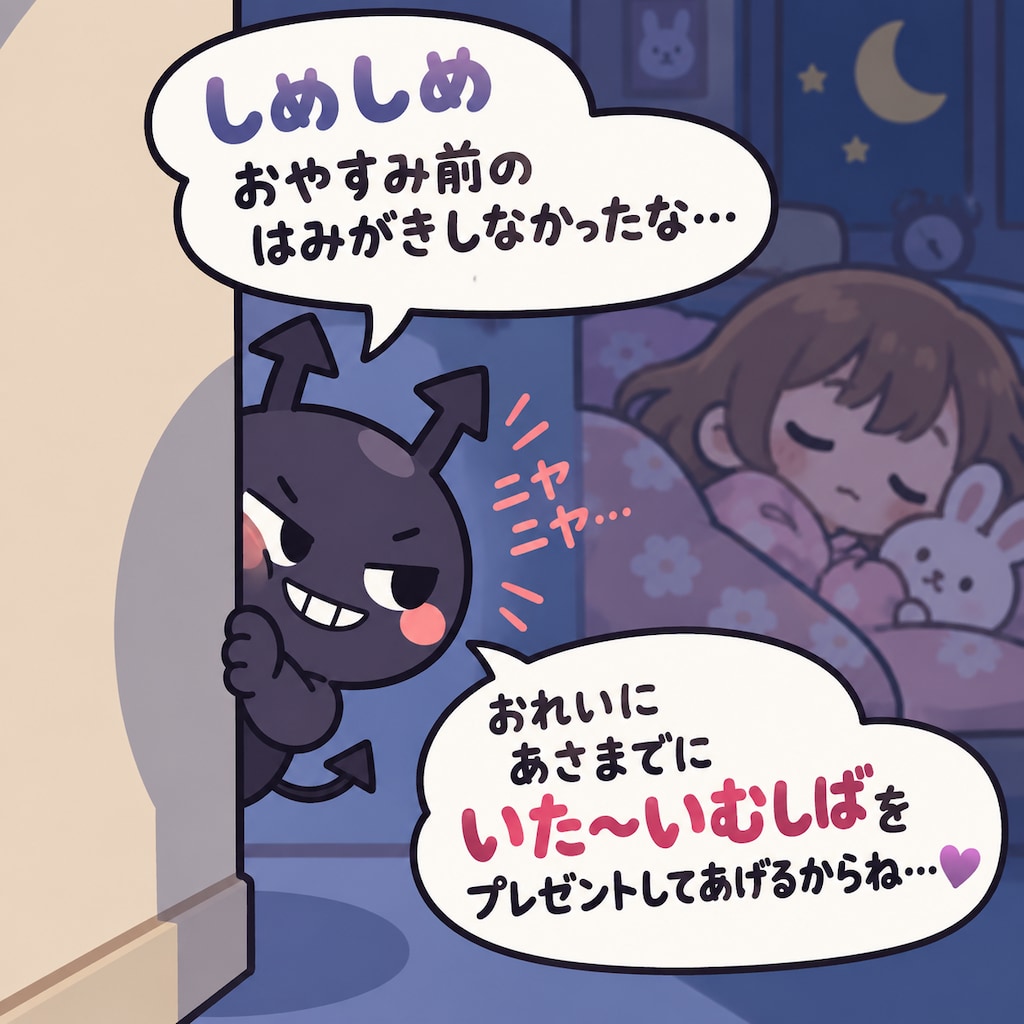 壁から見ているむしばのばいきんシリーズ