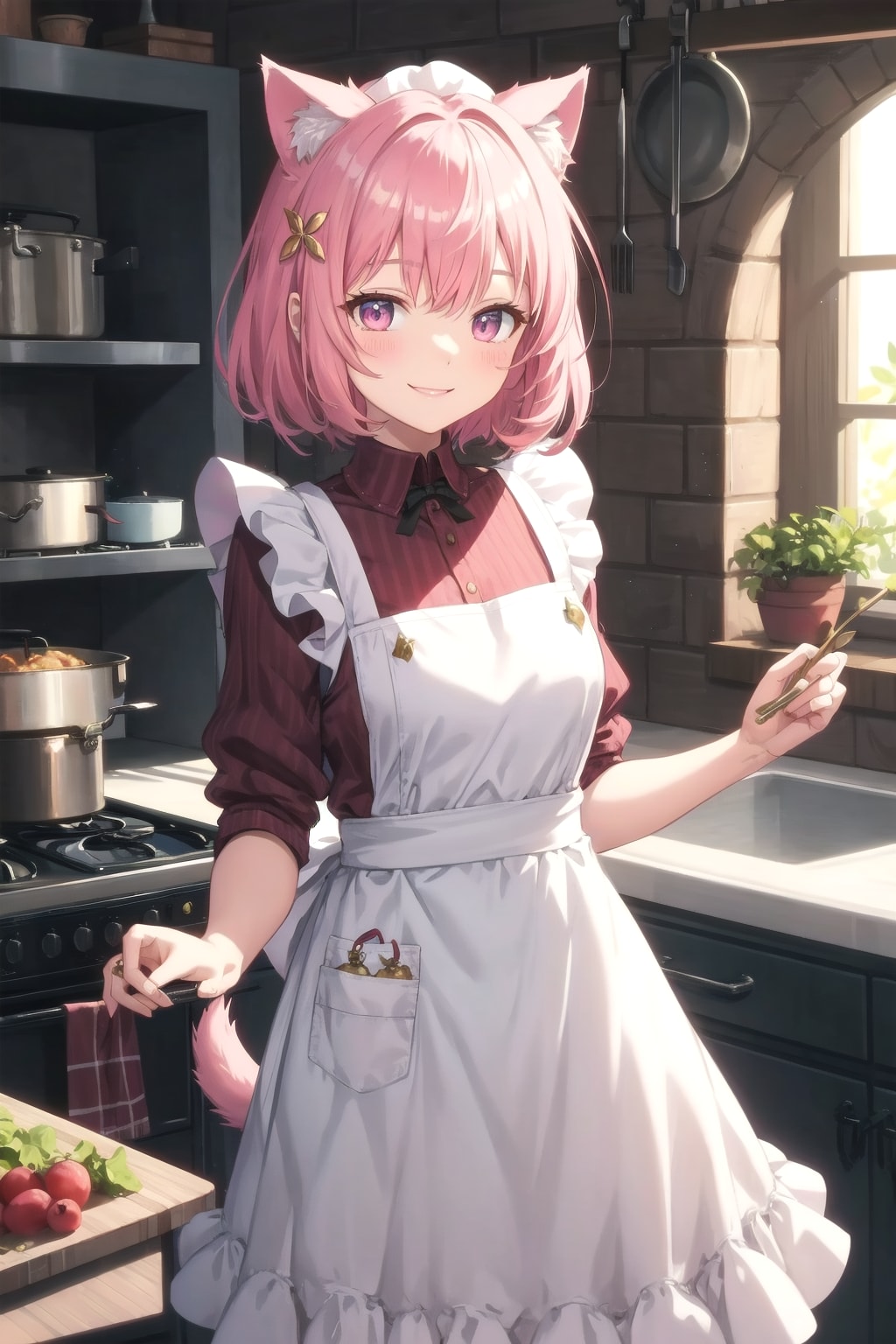 ドレスエプロンのネコ姫