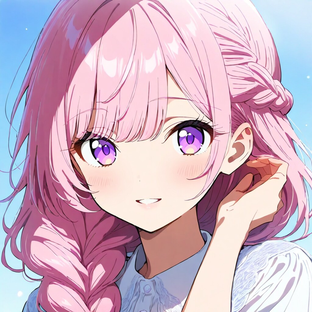 編み込み三つ編みちゃん