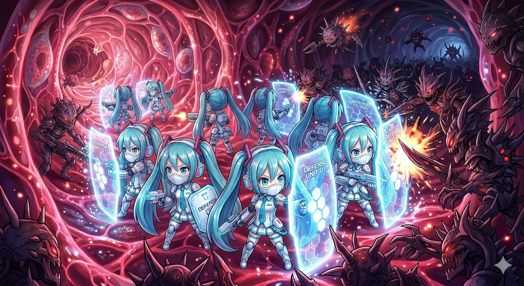 悪のウイルス帝国がミクさんに宣戦布告💥