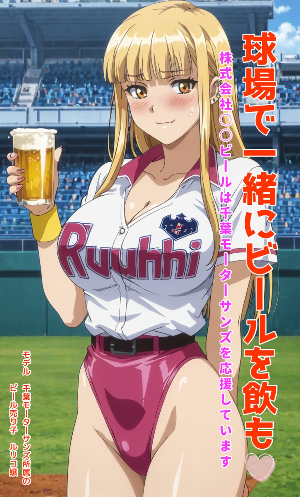 （お酒は20歳になってから）ルリコちゃんがモデルのビール会社の販促ポスター♪（架空設定ｗ）