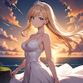夕陽と美少女(モデル：あかり、ジェスティーナ、さくら)　ANIMAテスト版 7枚目
