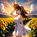 夕陽と美少女(モデル：あかり、ジェスティーナ、さくら)　ANIMAテスト版 3枚目