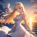 夕陽と美少女(モデル：あかり、ジェスティーナ、さくら)　ANIMAテスト版 5枚目