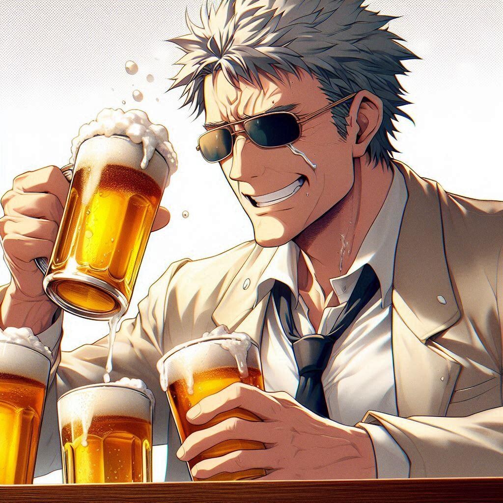 おっさんとビール