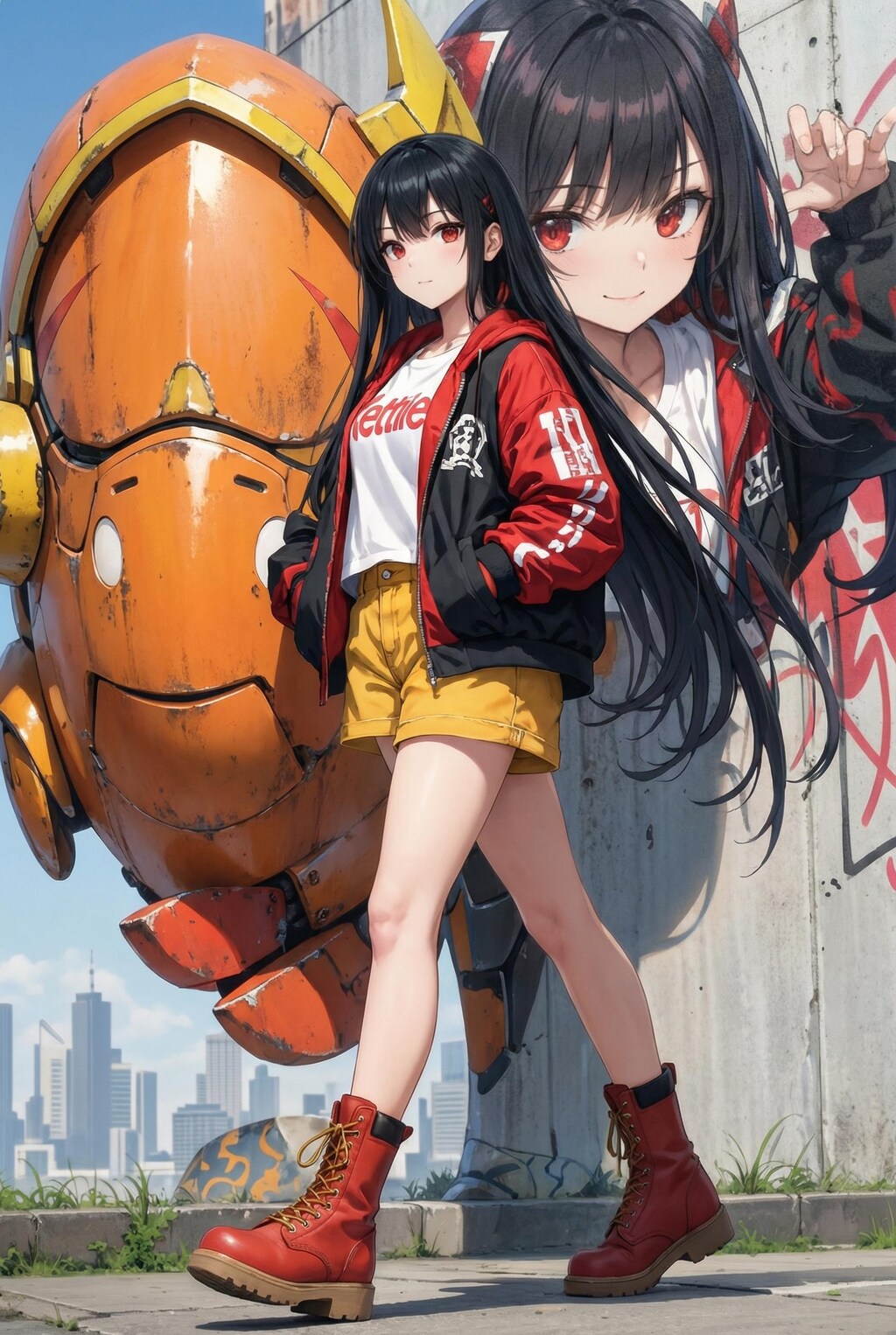 懐かしい初期の絵を座らせてみました