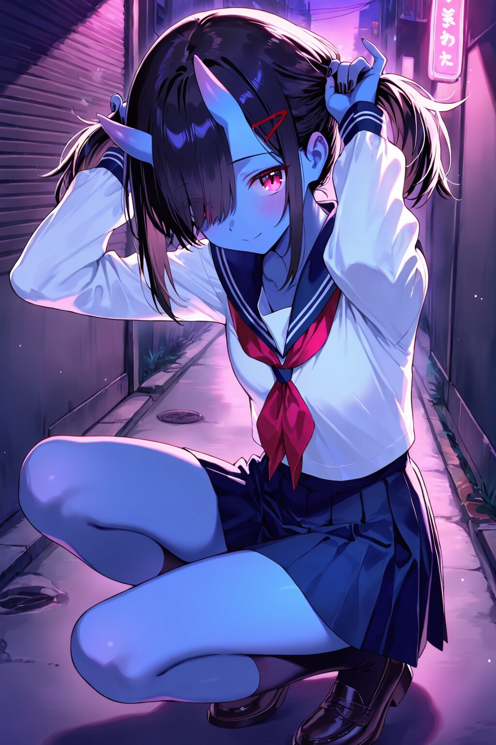 手ツインテを覚えた青鬼