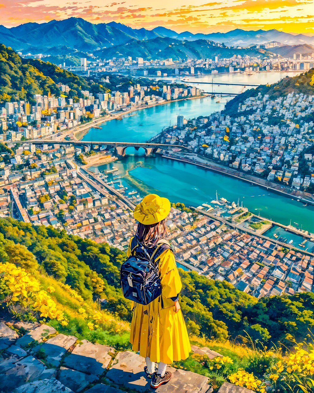 夕暮れに染まる瞬間