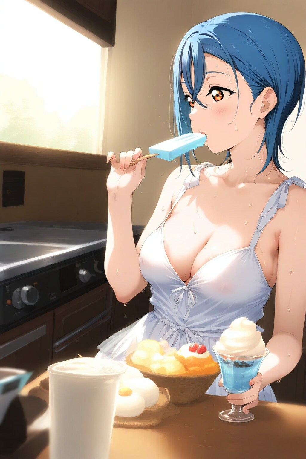 アイスを食べる若菜四季ちゃん🍦❤️