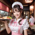 ピンクのウエイトレスさん 2枚目