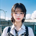 眼鏡女子校生がゴリゴリボンテージでポロリ 7枚目