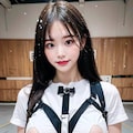 眼鏡女子校生がゴリゴリボンテージでポロリ 4枚目