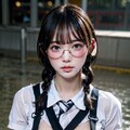 眼鏡女子校生がゴリゴリボンテージでポロリ 5枚目