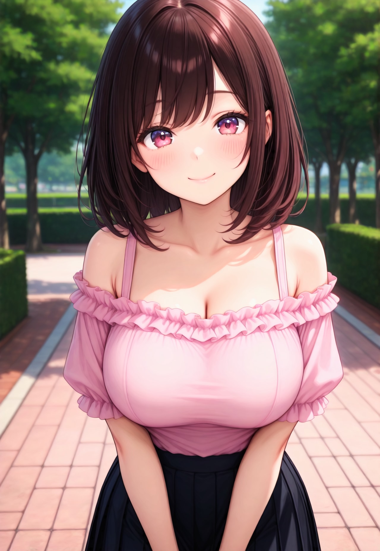 391（ピンクのオフショル）