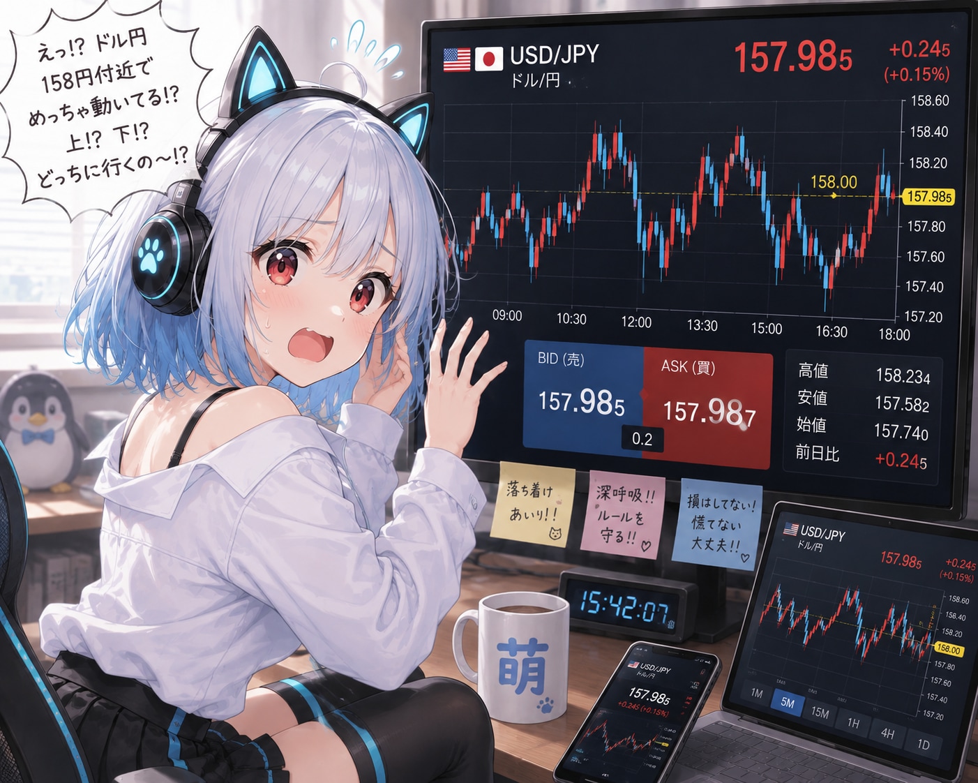 今日の締めくくりの変動！