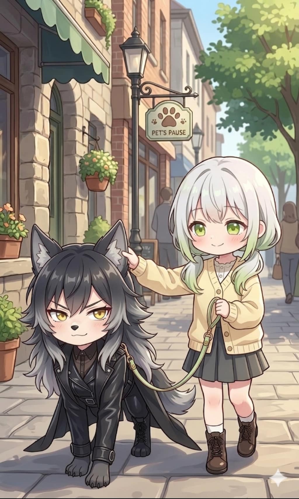 セリュナさんとルーヴァの散歩