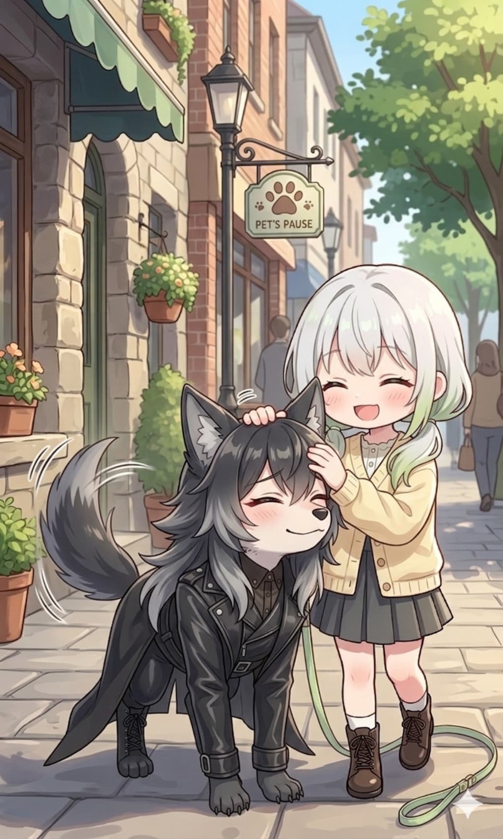 セリュナさんとルーヴァの散歩