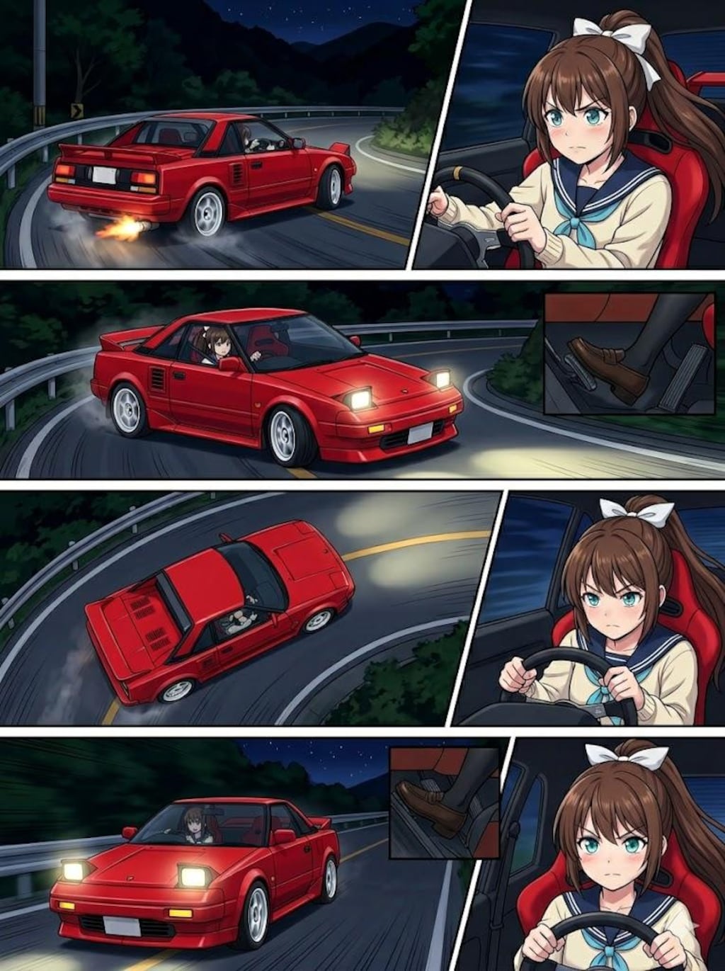 うちの子達のコーナーリング