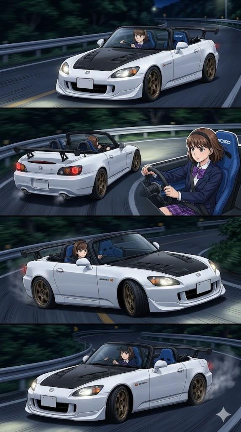 うちの子達のコーナーリング