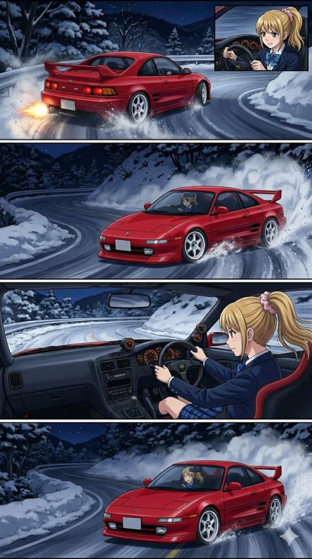 うちの子達のコーナーリング