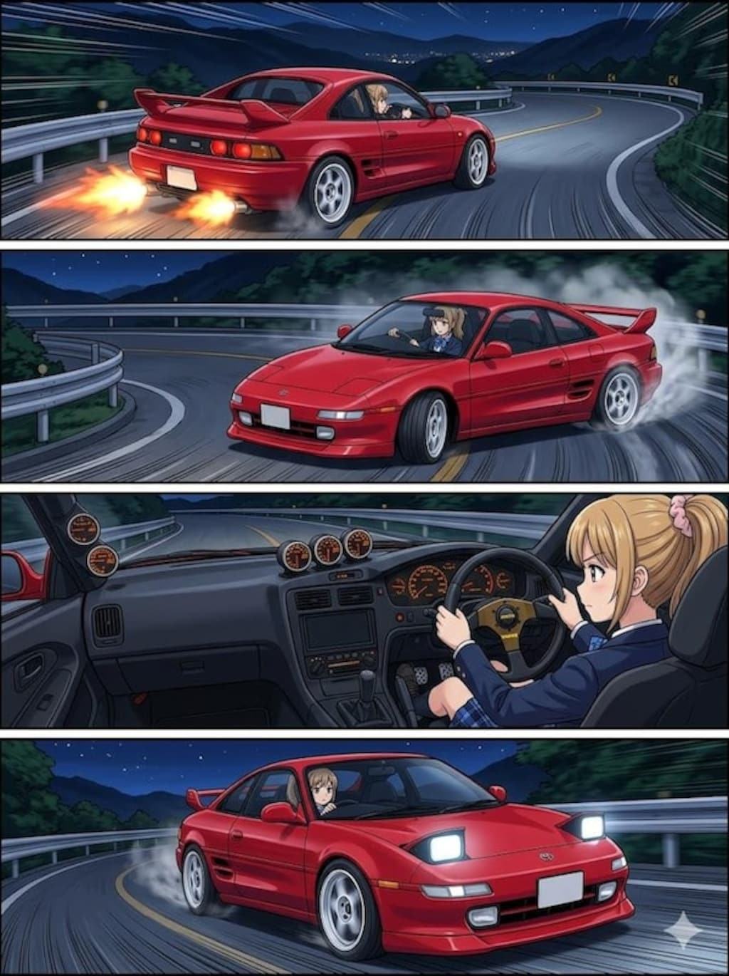 うちの子達のコーナーリング
