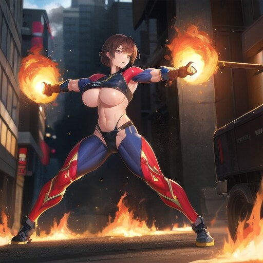 炎を操る能力を持つヒーロー