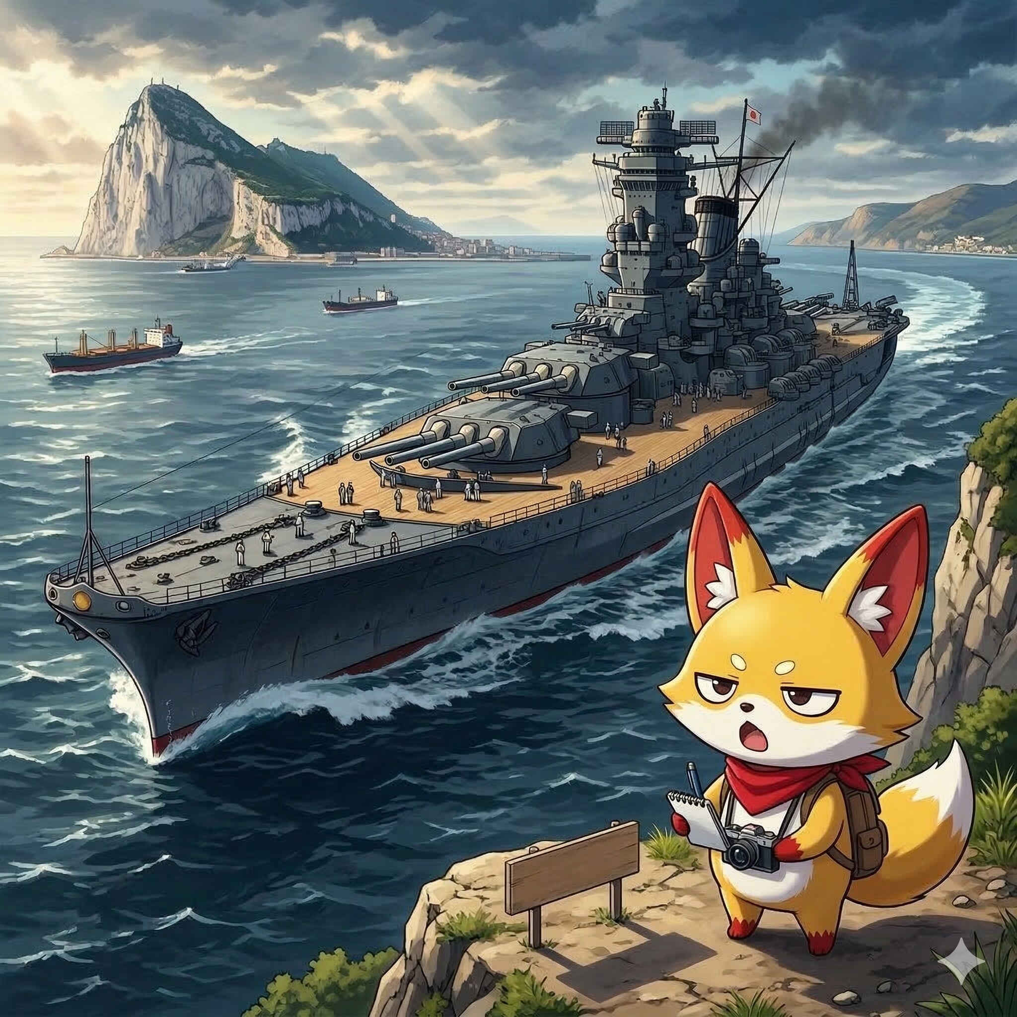 ジブラルタル海峡にて | の人気AIイラスト・グラビア