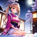 メイドさんと雪月花 7枚目