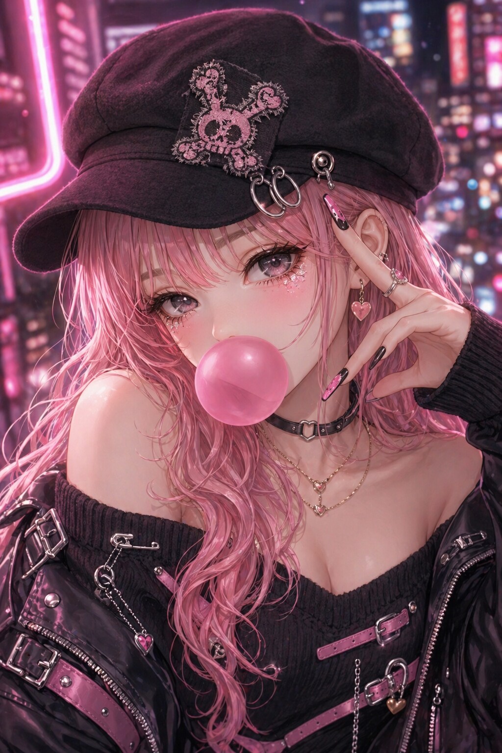 落果ちゃんは、PUNKも自分らしく着崩すのですッ。