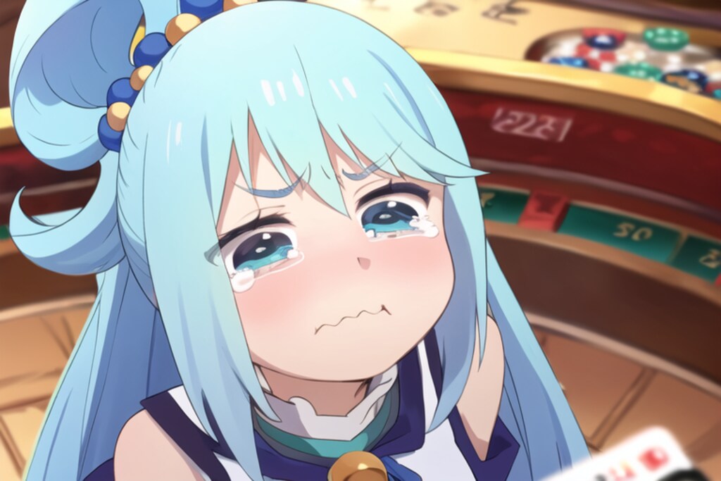 カジノで大負けするアクア